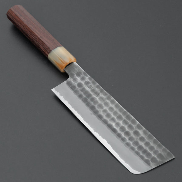 Hitohira Hinode Tsuchime White #2 Stainless Clad Nakiri 165mm Taihei Wood Handle