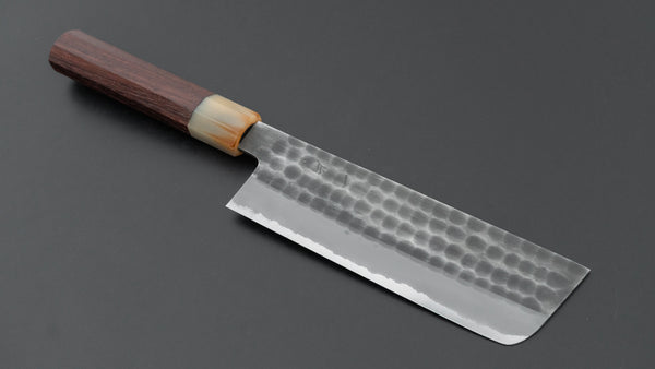 Hitohira Hinode Tsuchime White #2 Stainless Clad Nakiri 165mm Taihei Wood Handle