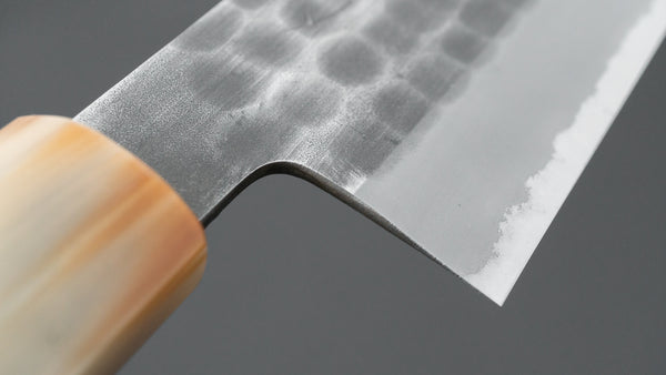 Hitohira Hinode Tsuchime White #2 Stainless Clad Nakiri 165mm Taihei Wood Handle