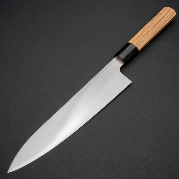 Hitohira FJ VG-10 Gyuto 240mm Taihei Zebra Wood Octagonal Handle
