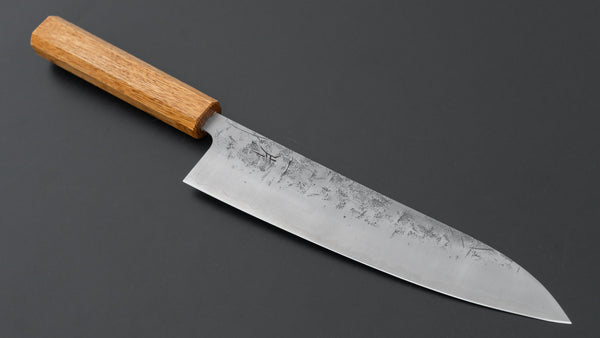 Hitohira Futana SLD Nashiji Gyuto 210mm Oak Handle