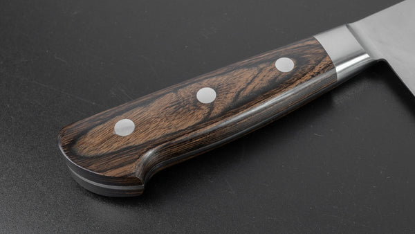Hitohira Imojiya ST SG2 Santoku 180mm Brown Pakka Handle
