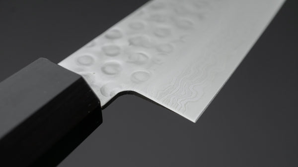 Hitohira HG Tsuchime Damascus Gyuto 180mm Walnut Handle