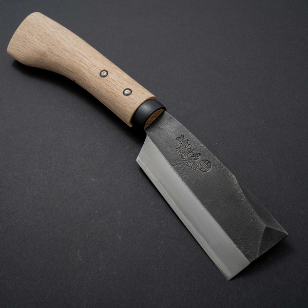 Ajikataya Kurouchi Hatchet 105mm Oak Handle (Double Bevel) - Tetogi