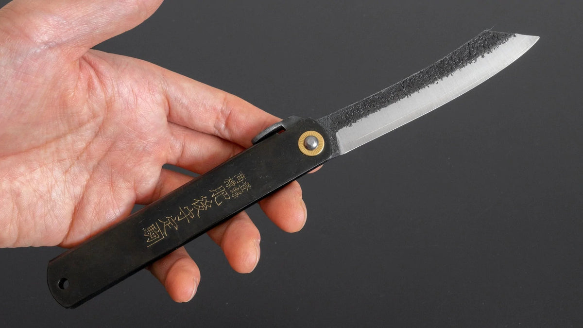 クロカミ b Higonokami Custom Folding Knife X Large Brass Handle (#25B K