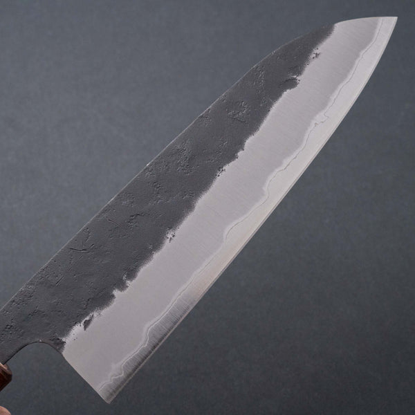 Hitohira Futana SB Kuro Nashiji Santoku 170mm Cherry Wood Handle - Tetogi