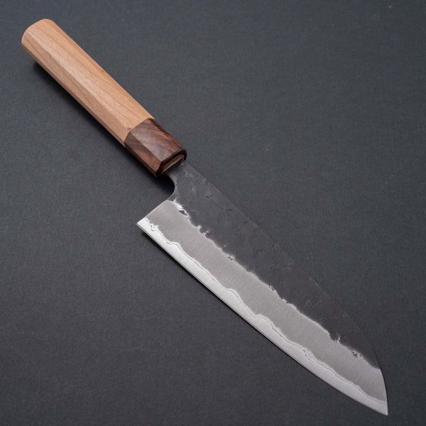Hitohira Futana SB Kuro Nashiji Santoku 170mm Cherry Wood Handle - Tetogi