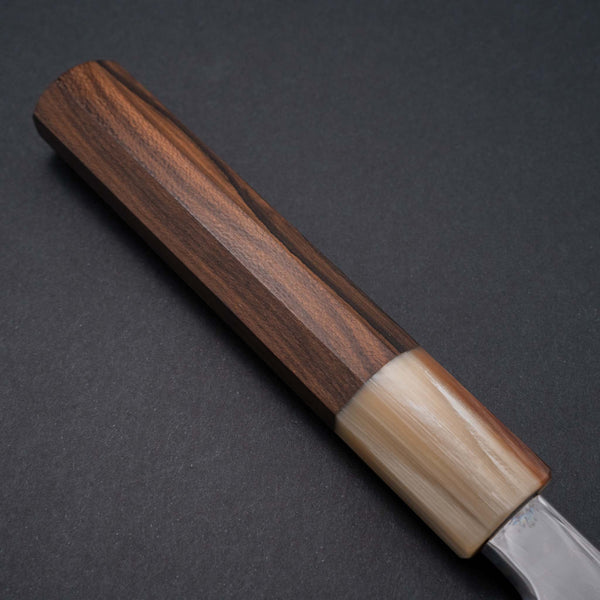 Hitohira Kikuchiyo Mosuke Enmon White #1 Yanagiba 300mm Ziricote Handle (Mirror Polished/ Saya) - Tetogi