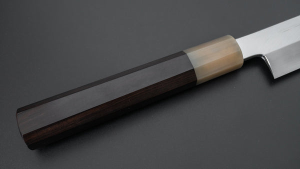 Hitohira Kikuchiyo Mosuke Silver #3 Kiritsuke Yanagiba 300mm Ebony Handle (Saya) - Tetogi