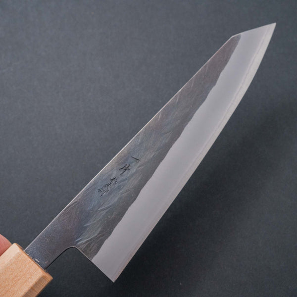 Hitohira TD Blue #2 Stainless Clad Kurouchi Honesuki Kaku 150mm Walnut Handle - Tetogi