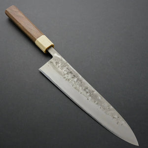 Hitohira TD SLD Nashiji Gyuto 210mm Walnut Handle - Tetogi