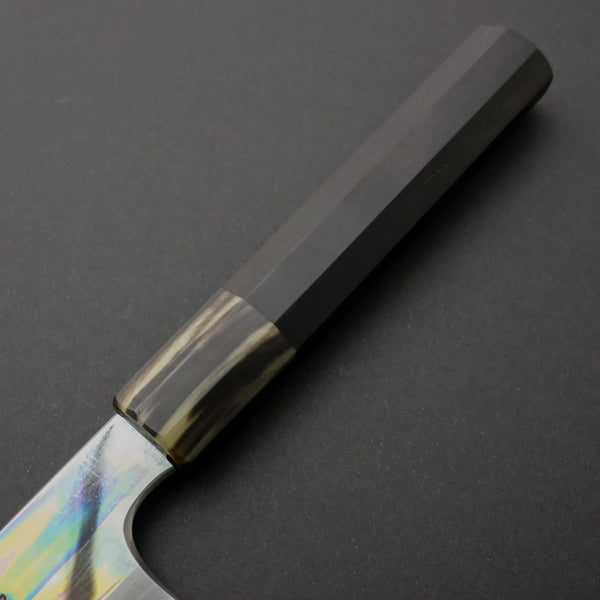 Hitohira Togashi Kyuzo Blue #1 Mizu Honyaki Gyuto 240mm Taihei Ebony Handle (#057/ Discounted/ Saya) - Tetogi