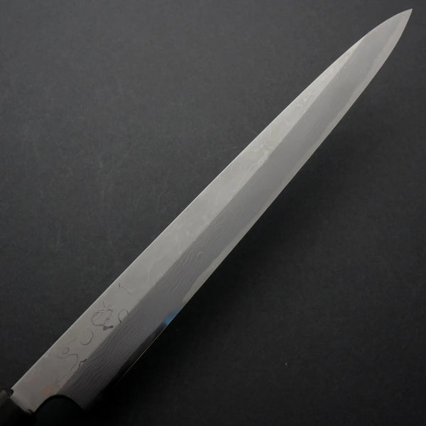Hitohira Togashi White #1 Damascus Yanagiba 300mm Ebony Handle (Saya) - Tetogi