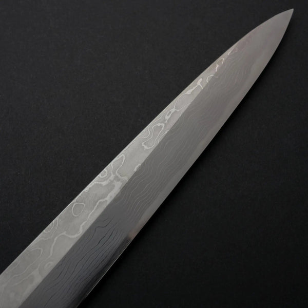 Hitohira Togashi White #1 Damascus Yanagiba 300mm Ebony Handle (Saya) - Tetogi