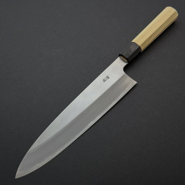 Hitohira Togashi White #1 Stainless Clad Gyuto 240mm Ho Wood Handle - Tetogi