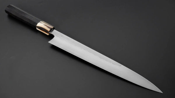 Hitohira Togashi Yohei White #1 Mizu Honyaki Sujihiki 270mm Taihei Ebony Handle (#065)