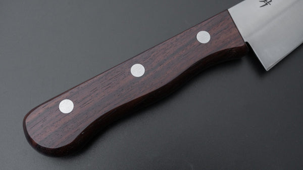 Hitohira Vintage SK Honesuki Kaku Ebony Handle (No Bolster/ Bigger Handle) - Tetogi