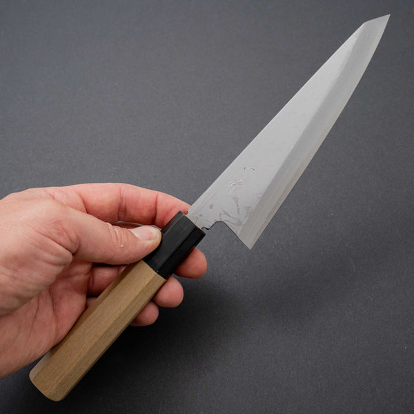 Hitohira White #2 Damascus Single-Bevel Honesuki Kaku 150mm Ho Wood Handle - Tetogi