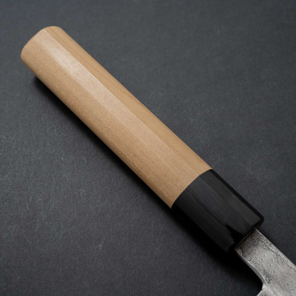 Morihei Hisamoto Blue Super Tsuchime Stainless Clad Nakiri 165mm Ho Wood Handle - Tetogi
