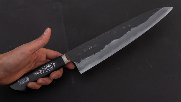 Morihei Hisamoto Kurouchi White #1 Gyuto 240mm Pakka Handle (Fine Finish) - Tetogi
