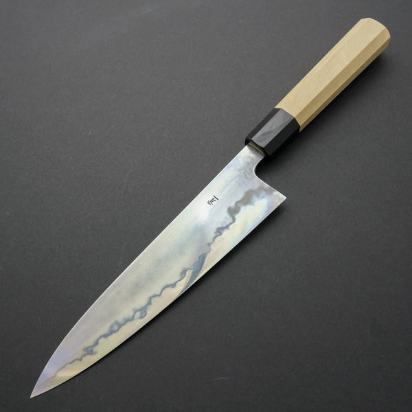 Takada no Hamono Blue #1 Suiboku Gyuto 210mm Ho Wood Handle - Tetogi