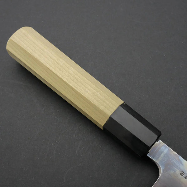 Takada no Hamono Blue #1 Suiboku Santoku 180mm Ho Wood Handle - Tetogi
