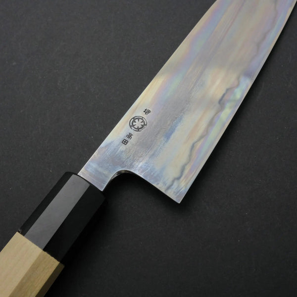 Takada no Hamono Blue #1 Suiboku Santoku 180mm Ho Wood Handle - Tetogi