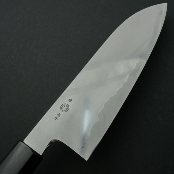 Takada no Hamono Silver #3 Suiboku Santoku 180mm Wood Handle (Extra Thin) - Tetogi