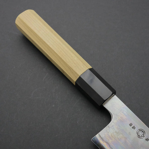 Takada no Hamono White #1 Suiboku Santoku 180mm Ho Wood Handle - Tetogi