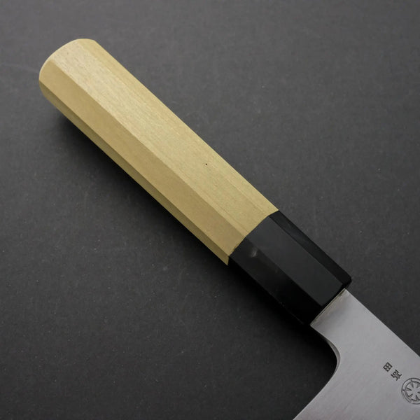 Takada no Hamono White #2 HH Santoku 180mm Ho Wood Handle - Tetogi