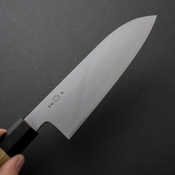 Takada no Hamono White #2 HH Santoku 180mm Ho Wood Handle - Tetogi
