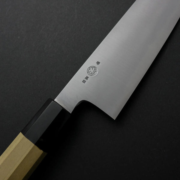 Takada no Hamono White #2 HH Santoku 180mm Ho Wood Handle - Tetogi