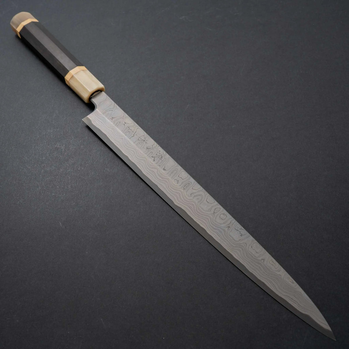 Tetsujin Custom Blue #2 Damascus Yanagiba 300mm Taihei Ebony