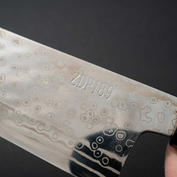 Yoshida Hamono ZDP189 Damascus 180mm Santoku - Tetogi
