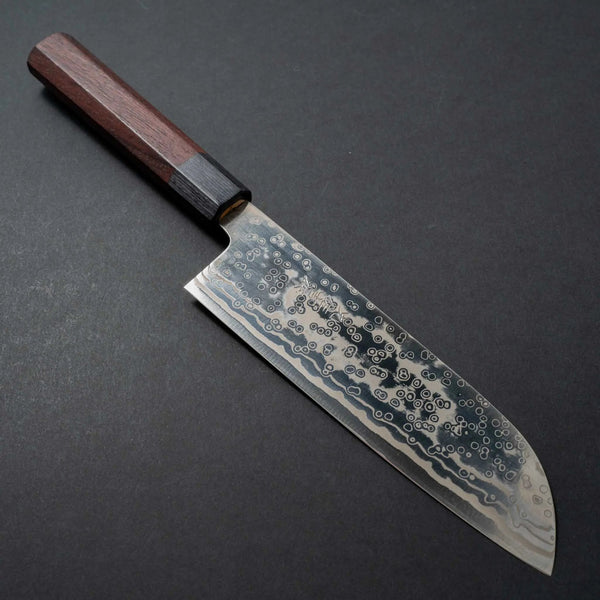 Yoshida Hamono ZDP189 Damascus 180mm Santoku - Tetogi