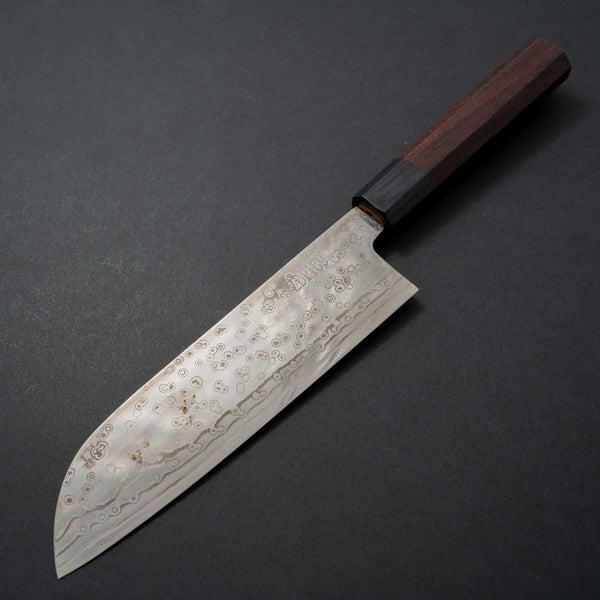 Yoshida Hamono ZDP189 Damascus 180mm Santoku - Tetogi