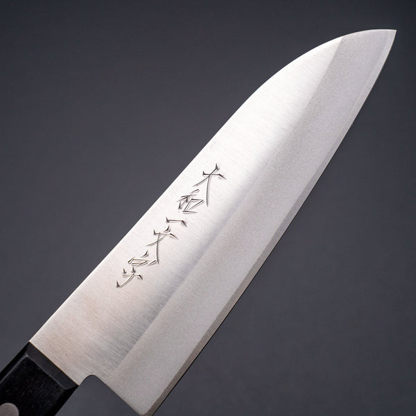Yamato Ichimonji Stainless Clad Carbon Santoku Pakka Handle (No Bolster) Product vendor