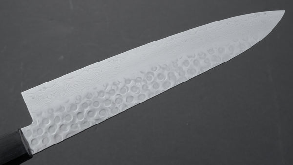 Hitohira HG Tsuchime Damascus Gyuto 210mm Walnut Handle