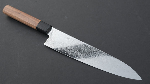 Hitohira HG Damascus Gyuto 210mm Walnut Handle