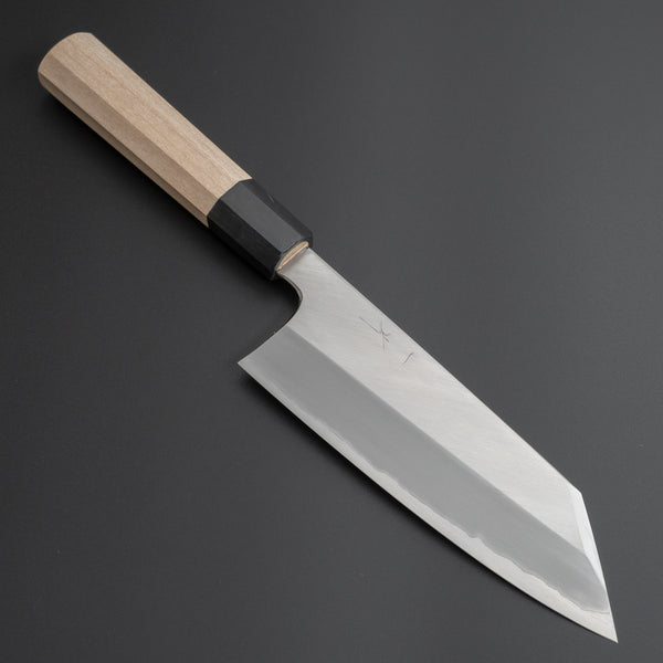 Hitohira Togashi White #1 Stainless Clad Migaki Bunka 180mm Ho Wood Handle