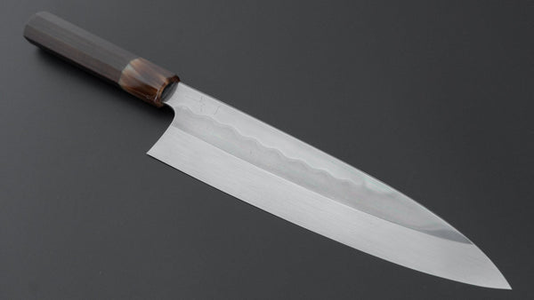 Hitohira Togashi White #1 Notaremon Mizu Honyaki Gyuto 240mm Taihei Makassar Ebony Handle (#129/ Saya) Product vendor