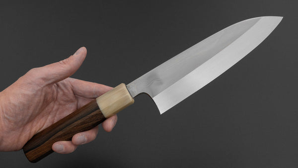 Hitohira Togashi White #1 Fuji Mizu Honyaki Santoku 180mm Ziricote Handle (#144/ Saya) Product vendor