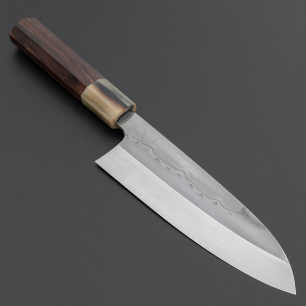 Hitohira Togashi White #1 Sanbonsugi Mizu Honyaki Santoku 180mm Taihei Makassar Ebony Handle (#145/ Saya) Product vendor
