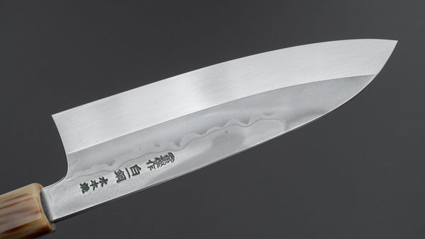 Hitohira Togashi White #1 Sanbonsugi Mizu Honyaki Santoku 180mm Taihei Makassar Ebony Handle (#145/ Saya) Product vendor