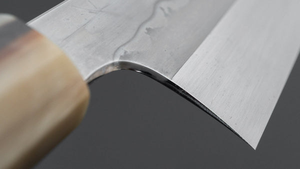 Hitohira Togashi White #1 Sanbonsugi Mizu Honyaki Santoku 180mm Taihei Makassar Ebony Handle (#145/ Saya) Product vendor