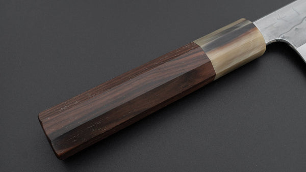 Hitohira Togashi White #1 Sanbonsugi Mizu Honyaki Santoku 180mm Taihei Makassar Ebony Handle (#145/ Saya) Product vendor
