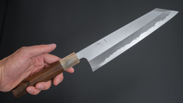Hitohira Tanaka Kyuzo Blue #1 Migaki Kiritsuke Gyuto 240mm Ziricote Handle (Extra Height)