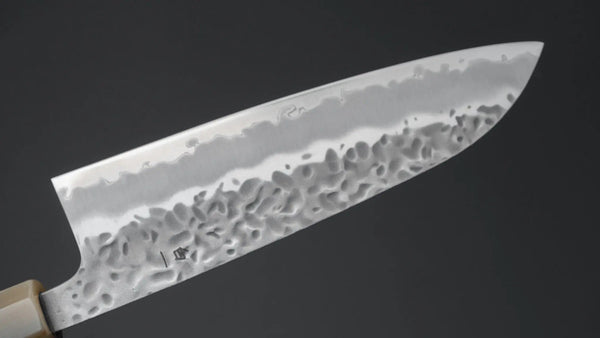 Hitohira Futana White #1 Migaki Tsuchime Santoku 170mm Ebony Handle Product vendor
