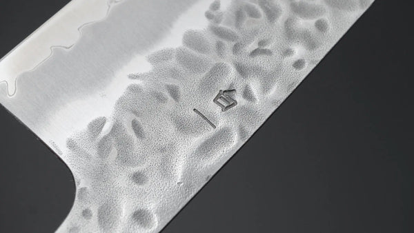 Hitohira Futana White #1 Migaki Tsuchime Santoku 170mm Ebony Handle Product vendor