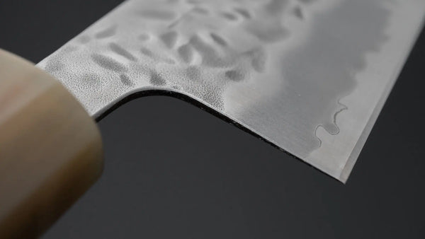 Hitohira Futana White #1 Migaki Tsuchime Santoku 170mm Ebony Handle Product vendor